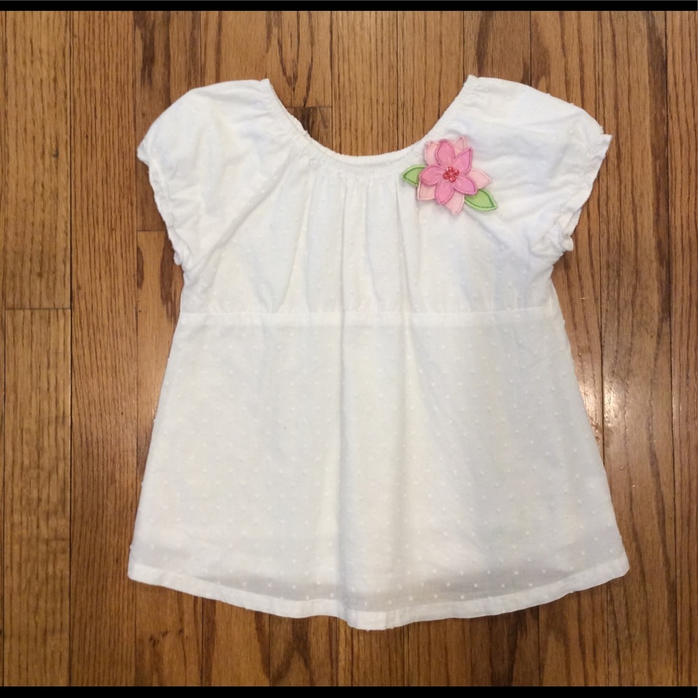 Gymboree Swiss Dot Eyelet type Top Blouse GUC 7h